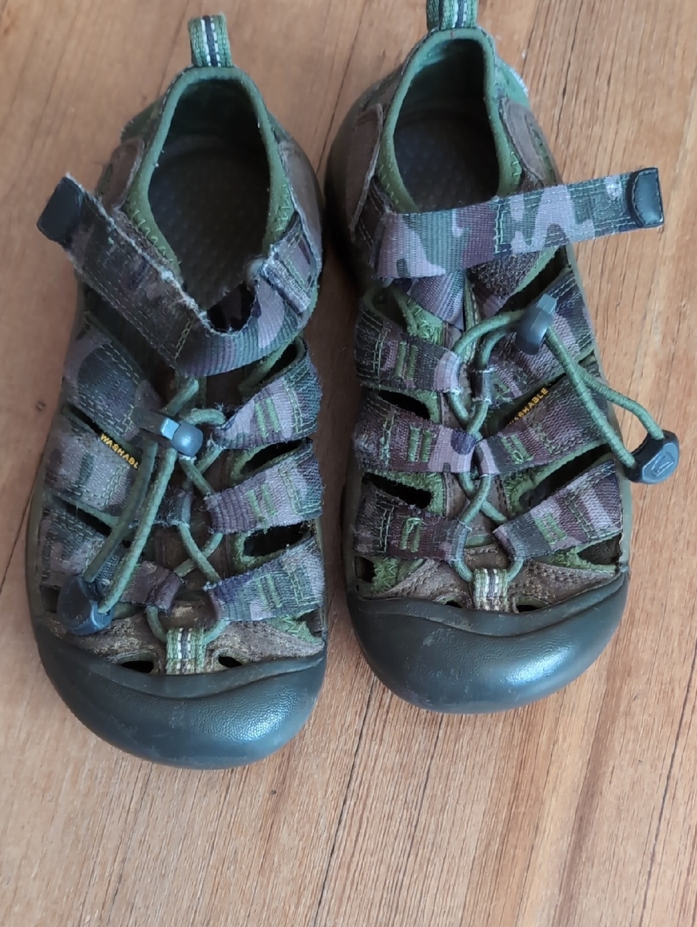 Keen Kids Camouflage Green Closed-Toe Hiking Sandals